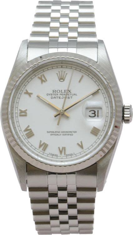 rolex stahl datejust weiss brillanten 36mm|rolex sunray datejust 36.